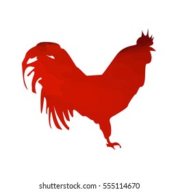 Rooster silhouette vector illustration