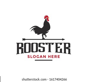 Rooster Silhouette Vector illustration. Rooster Logo Design