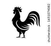 Rooster silhouette vector,poultry chickens roosters vector