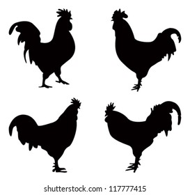 rooster silhouettes