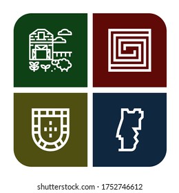 rooster simple icons set. Contains such icons as Sheep farm, Portuguese, Portugal, can be used for web, mobile and logo