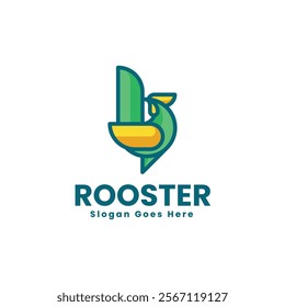 Rooster Simple Mascot Logo Template