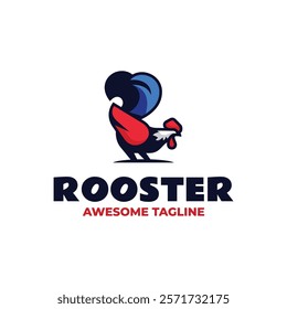 Rooster Simple Mascot Logo Template