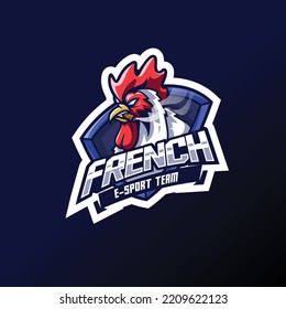 Rooster smoke logo mascot esport