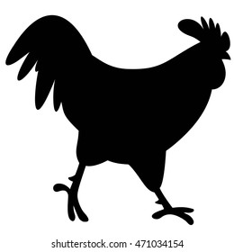 Rooster Strut Silhouette