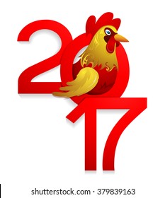 Rooster as symbol for 2017 by Chinese zodiac