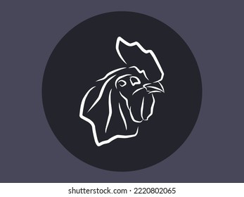 rooster symbol art illustration eps.10.