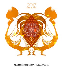  Rooster. Symbol of chinese new year