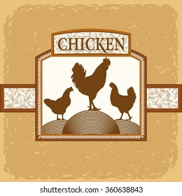 rooster and two hens