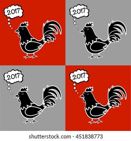 Rooster vector.