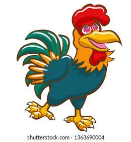 rooster vector cartoon clipart
