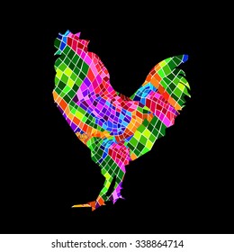 rooster vector farm cock chicken illustration animal bird poultry design symbol