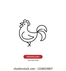 Rooster vector icon