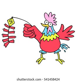 Rooster Vector Illustration Chinese New Year