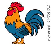 Rooster vector illustration clip art