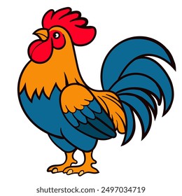 Rooster vector illustration clip art