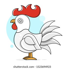 Rooster vector illustration on white background for your needs