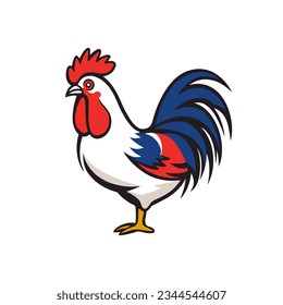 Ilustración vectorial de gallos en fondo blanco
