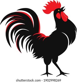 Rooster vector image for logo design and printing