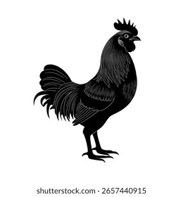 vetor de galo para aprender a desenhar uma arte