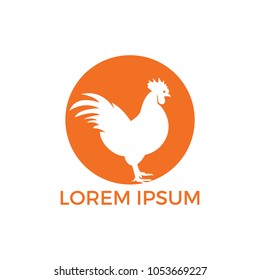 Rooster vector logo design.