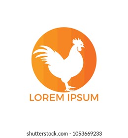 Rooster vector logo design.