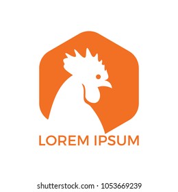 Rooster vector logo design.