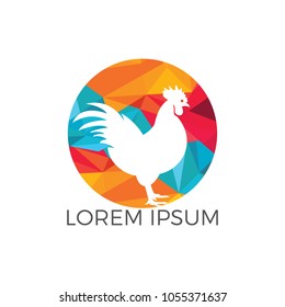 Rooster vector logo design.