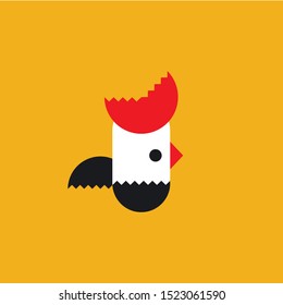 Rooster vector logo design graphic