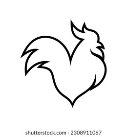 Rooster Vector Logo Design Template