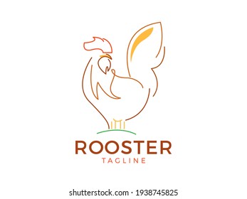 rooster vector logo template design