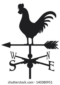 rooster weather vane (weathercock silhouette)