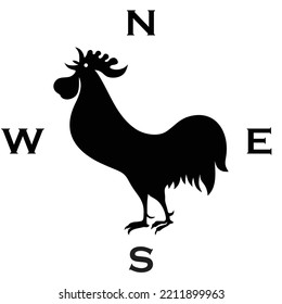 Rooster wind vane elements for laser cutting	