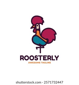 Roosterly Simple Mascot Logo Template