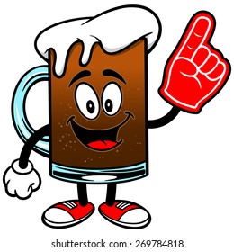 Root Beer with Foam Finger