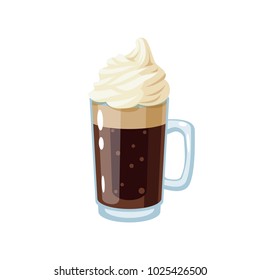 Root beer mug. Vector illustration cartoon flat icon isolated on white.