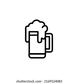 Root Beer With Outline Line Icon Vector