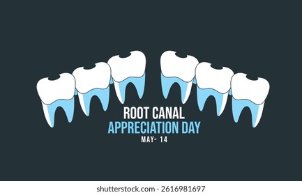Root Canal Appreciation Day. background, banner, card, poster, template. Vector illustration.