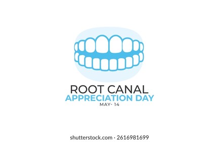 Root Canal Appreciation Day. background, banner, card, poster, template. Vector illustration.