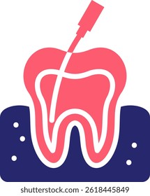 Root Canal Icon Fill Vector Illustration