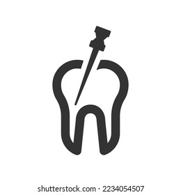 Root canal icon, Vector Graphics