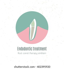 Root canal treatment. Dental infographic.. All objects are conveniently grouped  and are easily editable.