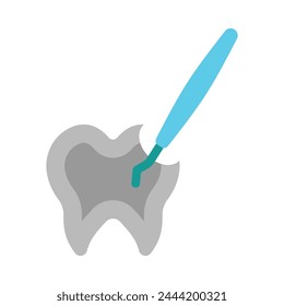 Root Canal Vector Flat Icon