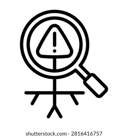 Root Cause Analysis Icon - Black Outline Icons Style For Conflict resolution and Business Management