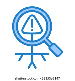 Root Cause Analysis Icon With Blue Color For Conflict resolution and Business Management