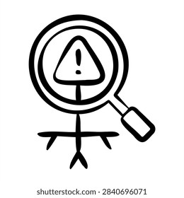 Root Cause Analysis Icon With Dooldles Handdrawn Style For Conflict resolution and Business Management