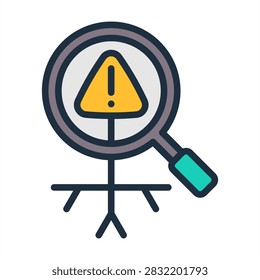 Root Cause Analysis Icon - Lineal Color Outline Icons For Conflict resolution and Business Management