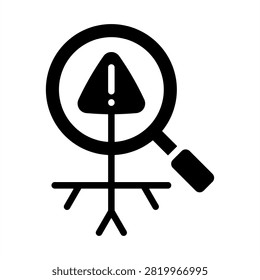 Root Cause Analysis Icon - Solid Black Glyph Icons For Conflict resolution and Business Management