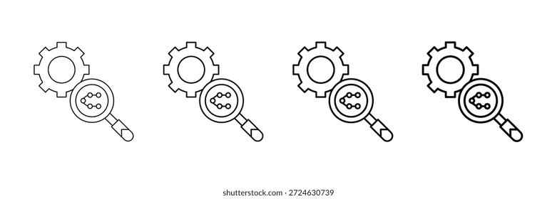 Vector De Iconos De Análisis De Causa Raíz Establecido En Diferentes Estilos De Línea De Trazo