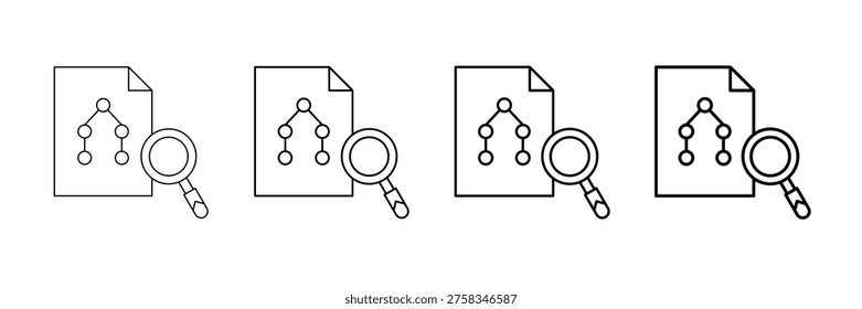 Root Cause Analysis Icons Vector Set In Different Stroke Line Style